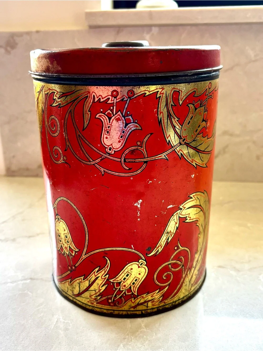 Art Nouveau Coffee Tin Circa Early 1900s Tindeco